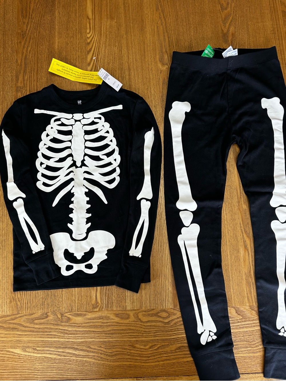 Kids Black Skeleton Pajama Set - GAP